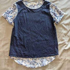 Anthropologie mixed media top